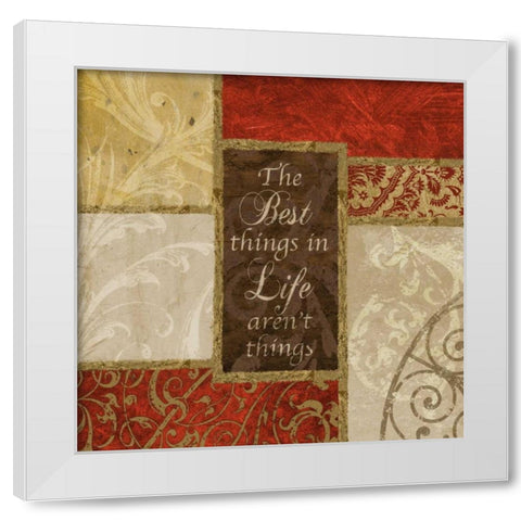 Best Things White Modern Wood Framed Art Print by Spaeth, John