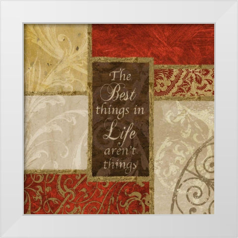 Best Things White Modern Wood Framed Art Print by Spaeth, John