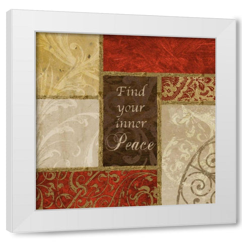 Inner Peace White Modern Wood Framed Art Print by Spaeth, John