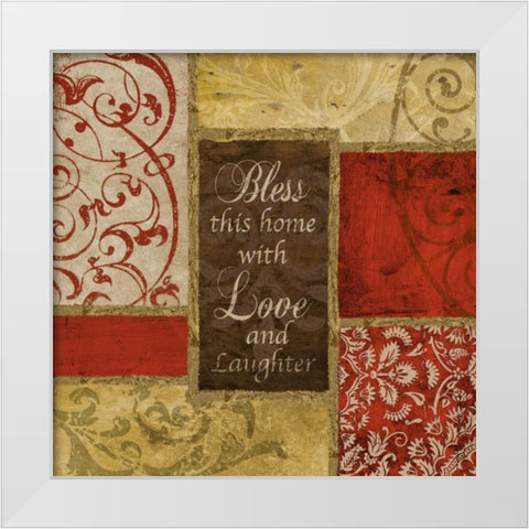 Bless this House White Modern Wood Framed Art Print by Spaeth, John