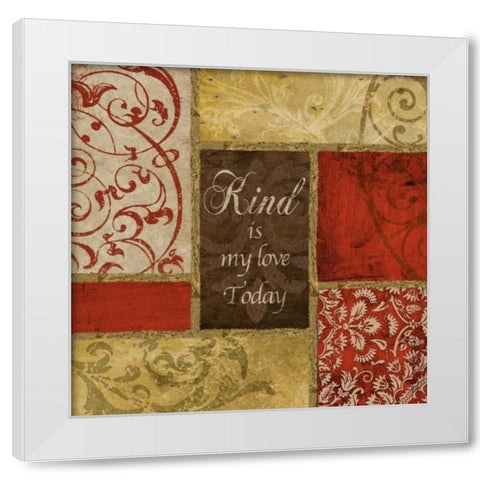 Kind White Modern Wood Framed Art Print by Spaeth, John