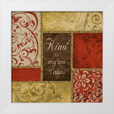 Kind White Modern Wood Framed Art Print by Spaeth, John