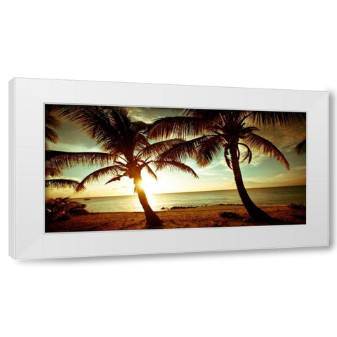 Bimini Sunset White Modern Wood Framed Art Print by Bryant, Susan