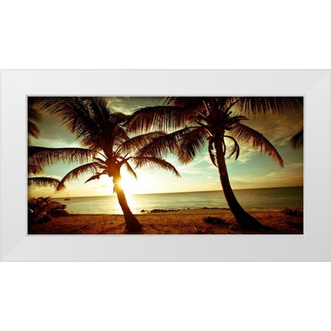 Bimini Sunset White Modern Wood Framed Art Print by Bryant, Susan