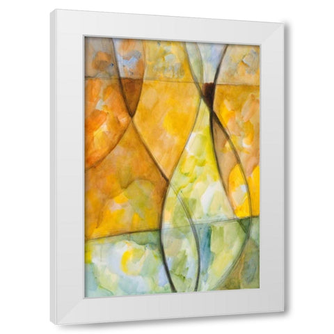 Lyrical I White Modern Wood Framed Art Print by Loreth, Lanie
