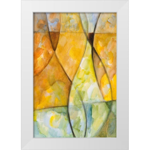 Lyrical I White Modern Wood Framed Art Print by Loreth, Lanie