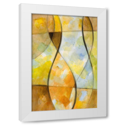 Lyrical II White Modern Wood Framed Art Print by Loreth, Lanie