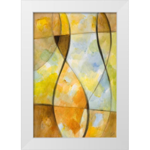 Lyrical II White Modern Wood Framed Art Print by Loreth, Lanie
