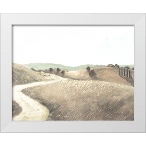 The Solitary Path White Modern Wood Framed Art Print by Meneely, Dan