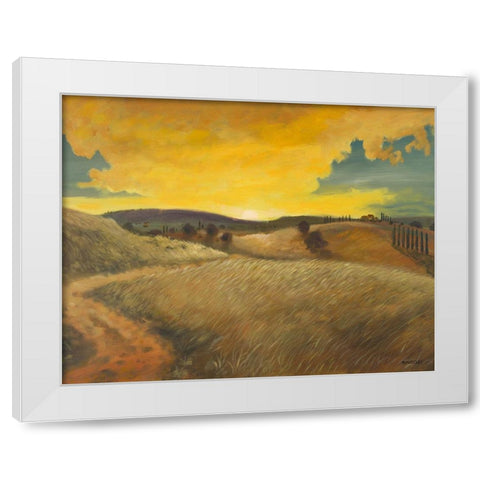 Bella Landscape White Modern Wood Framed Art Print by Kingsley