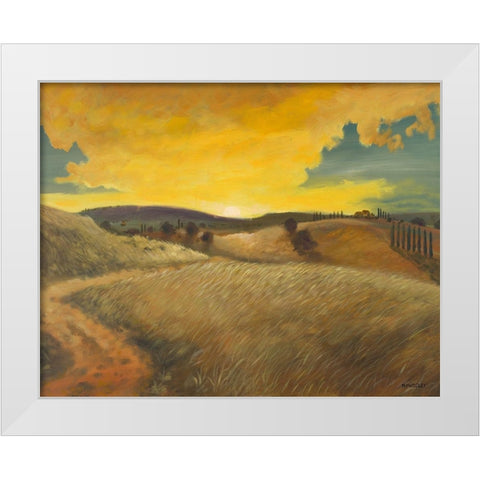 Bella Landscape White Modern Wood Framed Art Print by Kingsley