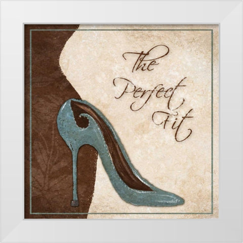 The Perfect Fit White Modern Wood Framed Art Print by Ritter, Gina
