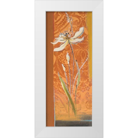 Fancy Floral II White Modern Wood Framed Art Print by Pinto, Patricia