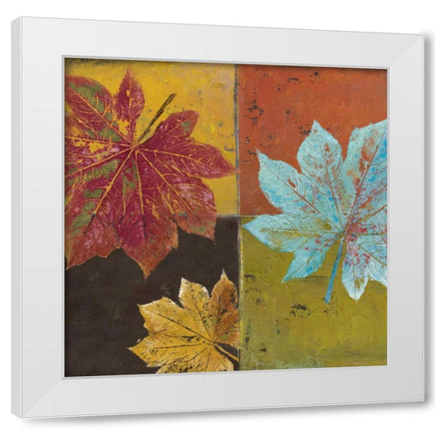 Colorful Maples II White Modern Wood Framed Art Print by Pinto, Patricia