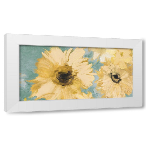 Sunflower Escape White Modern Wood Framed Art Print by Loreth, Lanie