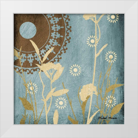 Botanical Silhouettes I White Modern Wood Framed Art Print by Marcon, Michael
