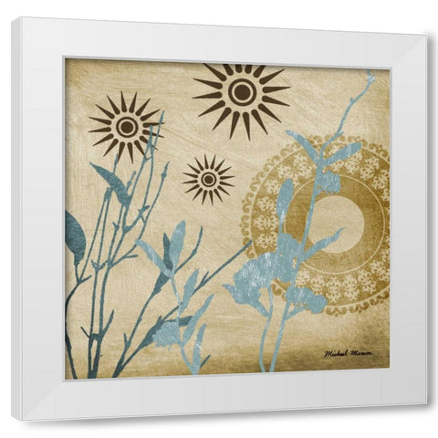 Botanical Silhouettes III White Modern Wood Framed Art Print by Marcon, Michael