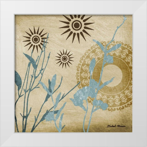 Botanical Silhouettes III White Modern Wood Framed Art Print by Marcon, Michael