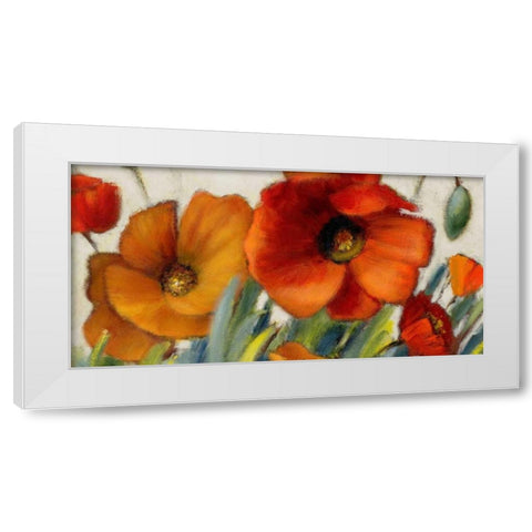 Poppy Splendor II White Modern Wood Framed Art Print by Loreth, Lanie