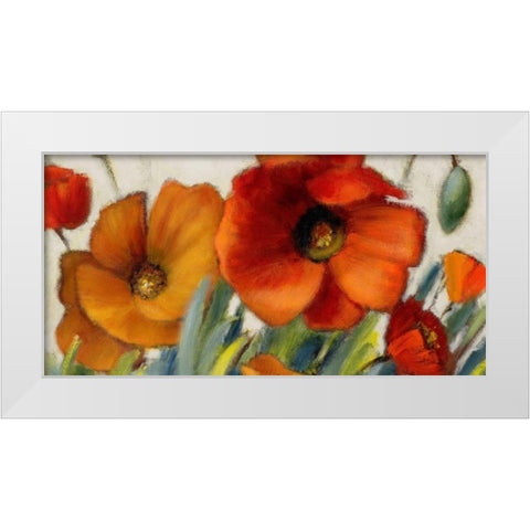 Poppy Splendor II White Modern Wood Framed Art Print by Loreth, Lanie