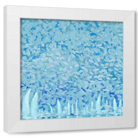 By the Pier White Modern Wood Framed Art Print by Kingsley