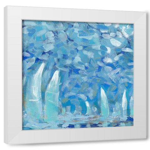By the Pier I White Modern Wood Framed Art Print by Kingsley