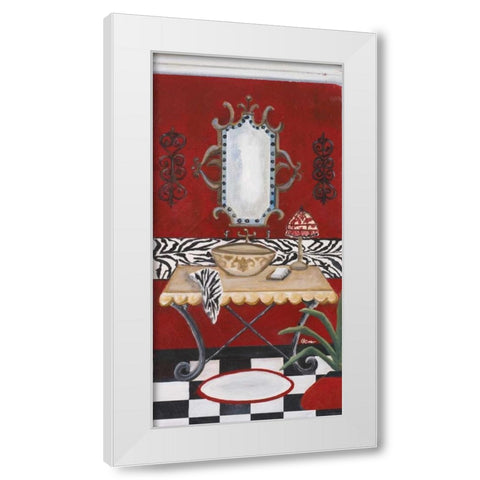 Palm Beach Bath I White Modern Wood Framed Art Print by Ritter, Gina