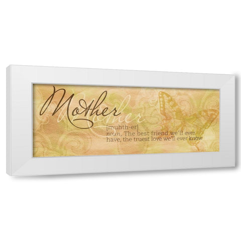 Mother White Modern Wood Framed Art Print by SD Graphics Studio