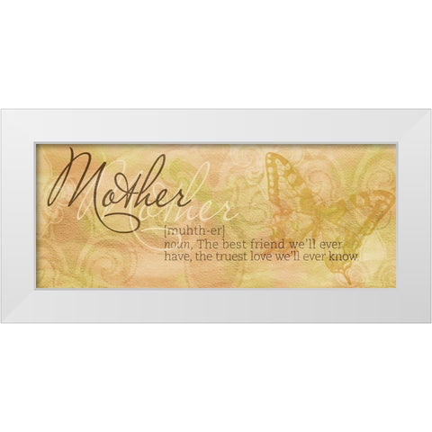 Mother White Modern Wood Framed Art Print by SD Graphics Studio