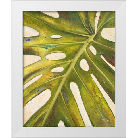 Tropical Leaf I White Modern Wood Framed Art Print by Pinto, Patricia