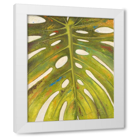 Tropical Leaf II White Modern Wood Framed Art Print by Pinto, Patricia
