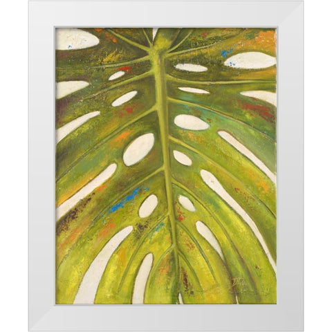 Tropical Leaf II White Modern Wood Framed Art Print by Pinto, Patricia