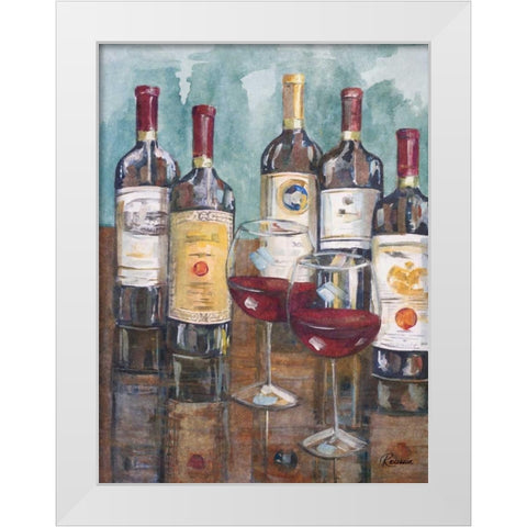 Wine Tasting II White Modern Wood Framed Art Print by French-Roussia, Heather A.