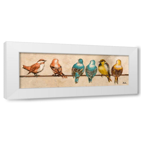 Gleeful Panel I White Modern Wood Framed Art Print by Pinto, Patricia