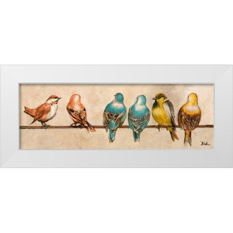 Gleeful Panel I White Modern Wood Framed Art Print by Pinto, Patricia