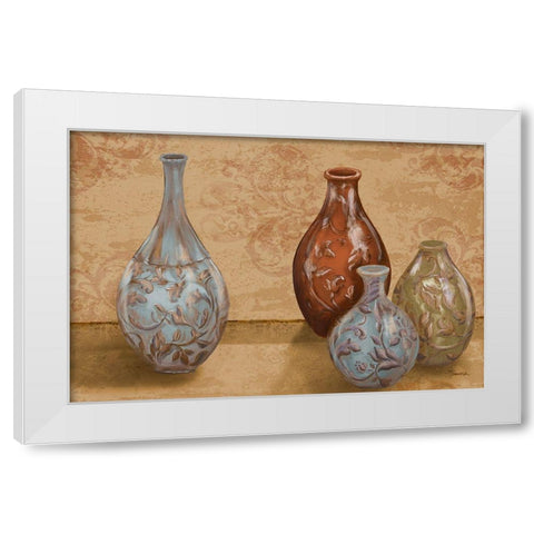 Royal Urns White Modern Wood Framed Art Print by Hakimipour, Tiffany
