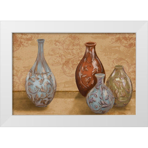 Royal Urns White Modern Wood Framed Art Print by Hakimipour, Tiffany