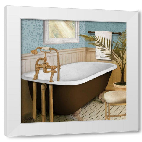 Afternoon Bath I White Modern Wood Framed Art Print by Medley, Elizabeth