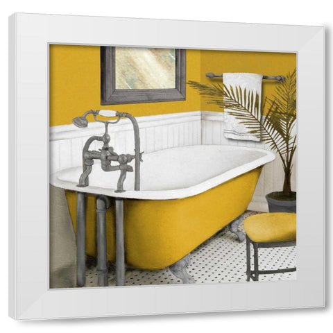 Sunny Bath I White Modern Wood Framed Art Print by Medley, Elizabeth