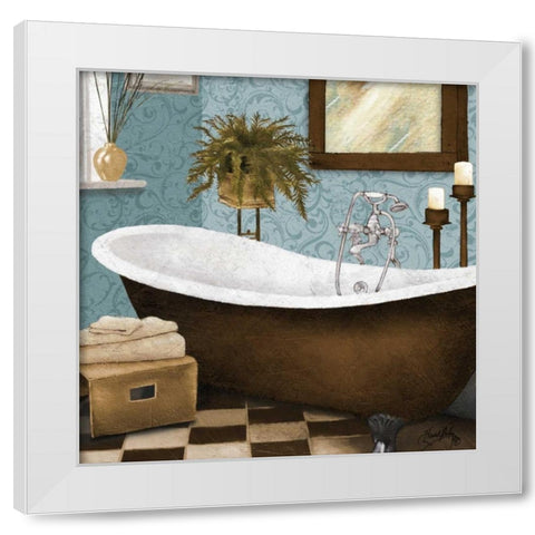 Afternoon Bath II White Modern Wood Framed Art Print by Medley, Elizabeth