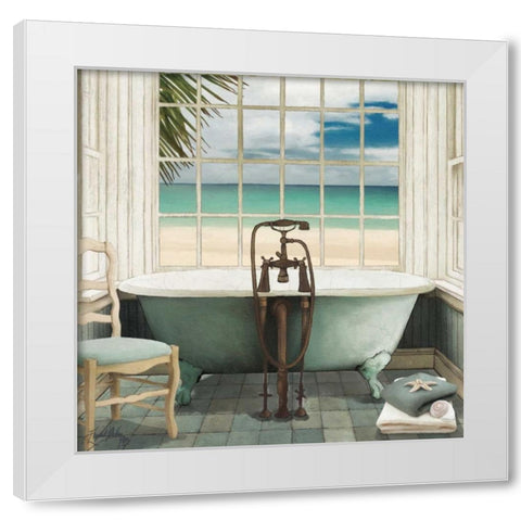 Oceanview I White Modern Wood Framed Art Print by Medley, Elizabeth