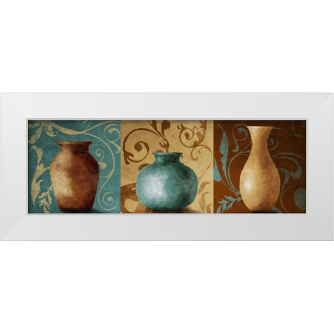 Vessel Trio I White Modern Wood Framed Art Print by Loreth, Lanie