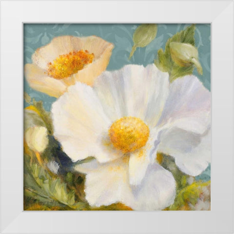 Sunbeam Flowers II White Modern Wood Framed Art Print by Loreth, Lanie