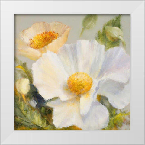 Sunbeam Flowers II White Modern Wood Framed Art Print by Loreth, Lanie