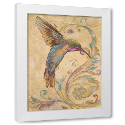Hummingbird I White Modern Wood Framed Art Print by Pinto, Patricia