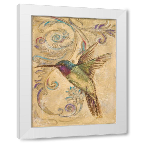 Hummingbird II White Modern Wood Framed Art Print by Pinto, Patricia