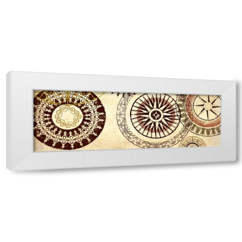 Textile Panel II White Modern Wood Framed Art Print by Marcon, Michael