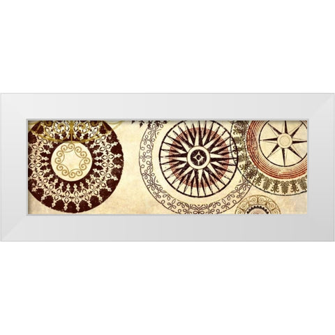 Textile Panel II White Modern Wood Framed Art Print by Marcon, Michael