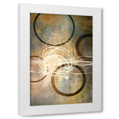 Connections I White Modern Wood Framed Art Print by Marcon, Michael
