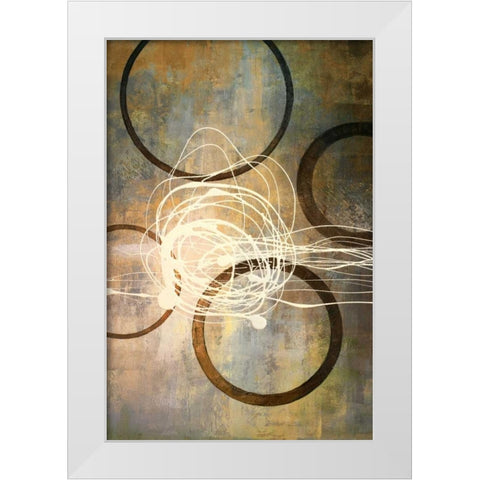 Connections I White Modern Wood Framed Art Print by Marcon, Michael
